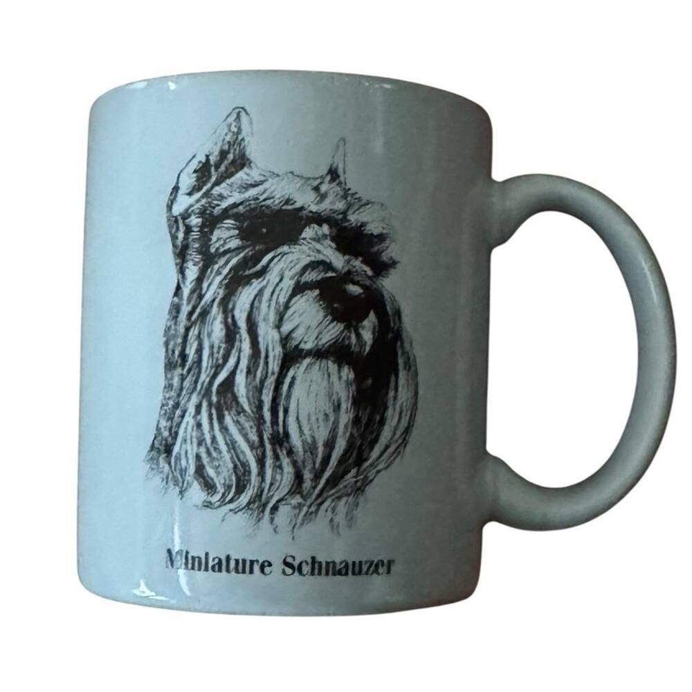 Miniature Schnauzer Coffee Mug Cup Papel Freelance Dog Adoption I Love My Pet‎